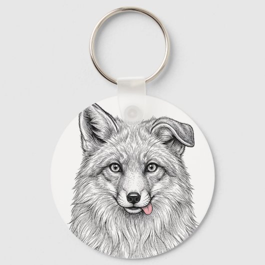 Porte-clés Renard Arctique (Recto)