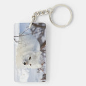 Porte-clés Renard arctique en hiver (Dos)