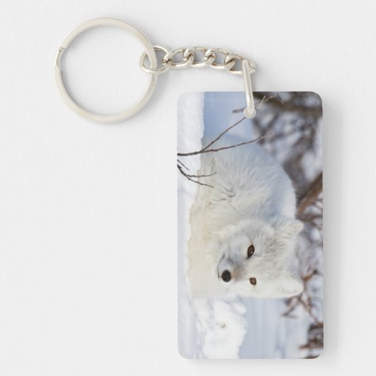 Porte-clés Renard arctique en hiver (Devant)