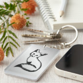 Porte-clés Renard argenté (Devant droit)