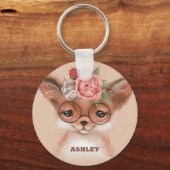 Porte-clés Renard avec lunettes Porte - clé (Verso)