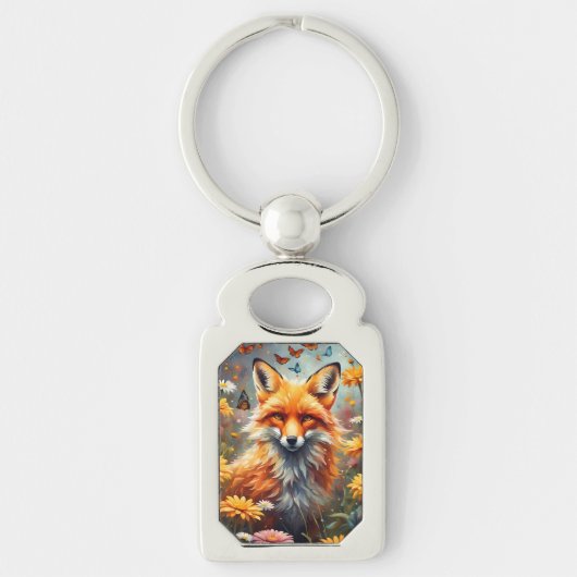 Porte-clés Renard dans la prairie (Devant)