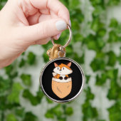 Porte-clés Renard de poche - Conception de dessin animé migno (Main)