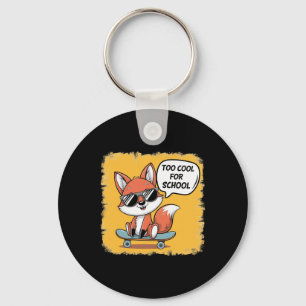 Porte-clés Renard de skateboard tendance Too Cool For School