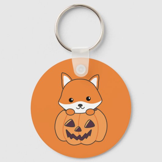 Porte-clés Renard En Citrouille Sweet Foxes Heureux Halloween (Recto)
