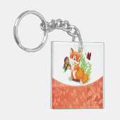 Porte-clés renard et papillon (Devant gauche)