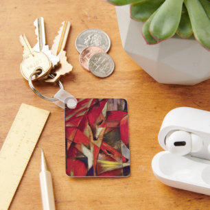Porte-clés Renards de Franz Marc, Cubism Abstrait Vintage