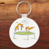 Porte-clés Renards sur Trampoline (Recto)
