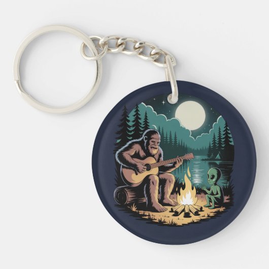 Porte-clés Rencontre avec un Bigfoot Alien UFO Cryptide Paran (Devant)