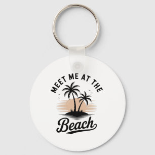 Porte-clés Rencontre-moi au coucher du soleil sur la plage tr