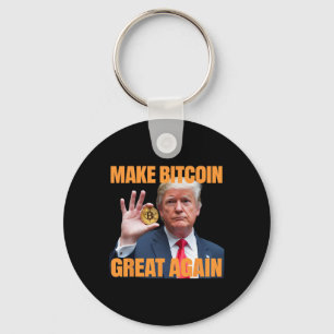 Porte-clés Rendez Bitcoin de nouveau génial drôle Trump Bitco