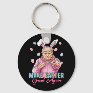 Porte-clés Rendre la Pâques grande encore amusante Trump Bunn
