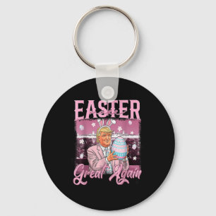 Porte-clés Rendre la Pâques grande encore amusante Trump Bunn