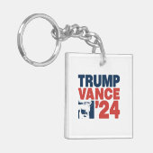 Porte-clés Rendre l'Amérique en sécurité Trump Vance 2024 MAG (Devant gauche)