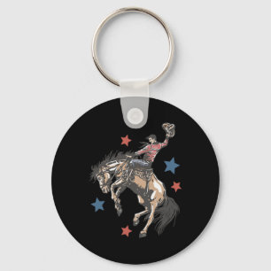 Porte-clés Rendre L'Amérique Western Cowboy Rétro 4 Juil