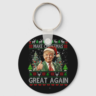 Porte-clés Rendre Noël grand à nouveau Noël Père Noël Trump 2