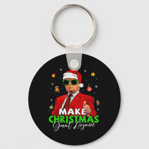 Porte-clés Rendre Noël super à nouveau amusant Père Noël Trum