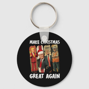 Porte-clés Rendre Noël super à nouveau drôle Père Noël Trump 