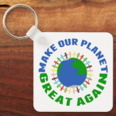 Porte-clés Rendre notre planète grande (Recto)
