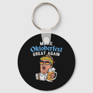 Porte-clés Rendre sa beauté drôle Trump Boire de la bière Mug