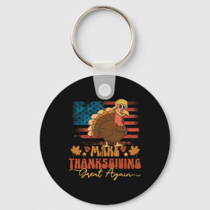 Porte-clés Rendre Thanksgiving grand encore drôle Trump Turqu