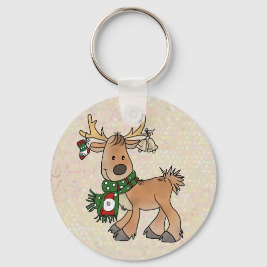 Porte-clés Renne de Noël (Recto)