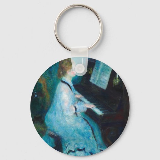 Porte-clés Renoir femme à l'impressionniste Vintage de piano (Recto)