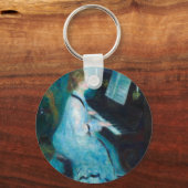 Porte-clés Renoir femme à l'impressionniste Vintage de piano (Recto)