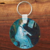 Porte-clés Renoir femme à l'impressionniste Vintage de piano (Recto)