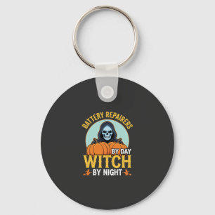 Porte-clés Réparateur de piles Halloween Sorcière de nuit Des