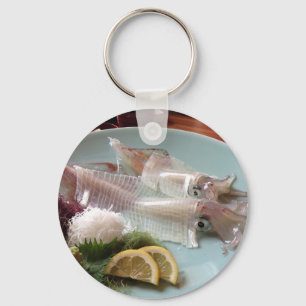 Porte-clés Repas japonais de sashimi de calmar servi déjeuner