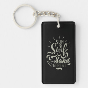Porte-clés Répétition du sable Surf Sun