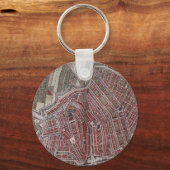 Porte-clés Réplique carte de la ville d'Amsterdam 1652 (Recto)
