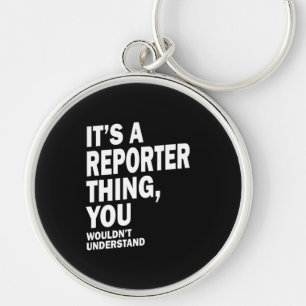 Porte-clés Reporter Titre du travail Teft Gift Mens Femmes