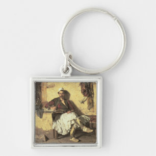 Porte-clés Repos albanais de sentinelle (Arnaueti) (huile sur