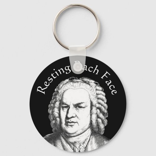 Porte-clés Repose Bach Face Compositeur de musique classique (Recto)