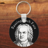 Porte-clés Repose Bach Face Compositeur de musique classique (Recto)