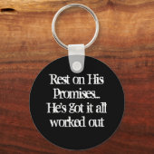 PORTE-CLÉS "REPOSE SUR SES PROMESSES" (Recto)