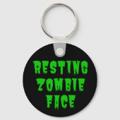 Porte-clés Repose Visage Zombie - Drôle Halloween 2022 (Recto)