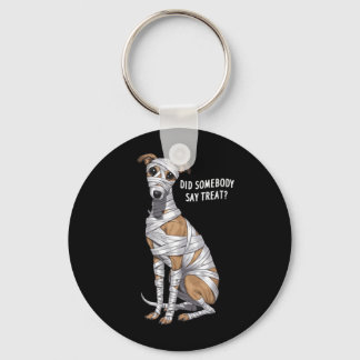 Porte-clés Représentation de chien momie Whippet Halloween