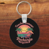 Porte-clés Reprise d'été de l'enseignant obligatoire École de (Recto)