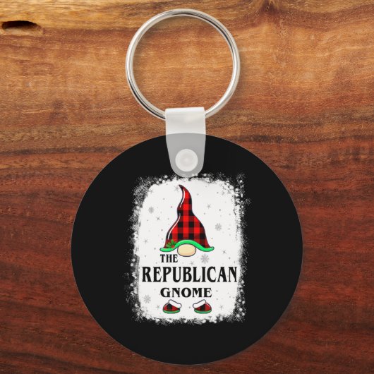 Porte-clés Republican Gnome Buffalo Plaid Matching Family Xma (Recto)