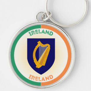 Porte-clés Republique d'Irlande Armoiries en forme de cercle