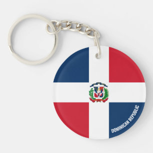 Porte-clés République Dominicaine Drapeau charmant patriotiqu