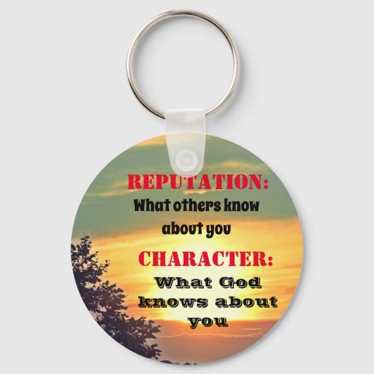 PORTE-CLÉS RÉPUTATION CONTRE CARACTÈRE (Recto)