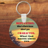 PORTE-CLÉS RÉPUTATION CONTRE CARACTÈRE (Recto)