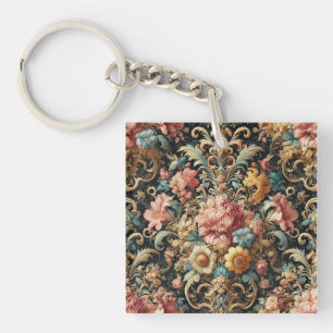 Porte-clés Requiem pour Arcana - Design floral gothique