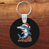 Porte-clés requin à marteau Santa Hat Noël Funny Marine (Recto)