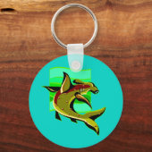 Porte-clés Requin à marteau vert (Recto)