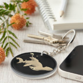 Porte-clés Requin à tête de marteau dorée (Devant droit)